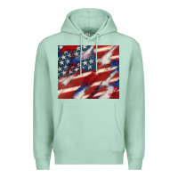 Seafoam American flag glitter 4th of july Premium Hoodie - CowGirlArtShop