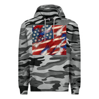 Slate Camo American flag glitter 4th of july Premium Hoodie - CowGirlArtShop