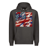 Smoke American flag glitter 4th of july Premium Hoodie - CowGirlArtShop
