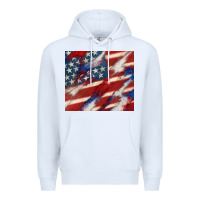 White American flag glitter 4th of july Premium Hoodie - CowGirlArtShop