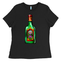 Black tequila bottle Ladies Tee - AdoDesignShop