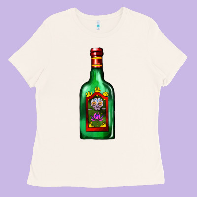 Tequila Bottle Ladies Tee Designed By Adodesignshop