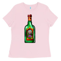 Bubblegum Pink tequila bottle Ladies Tee - AdoDesignShop