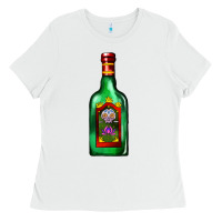 White tequila bottle Ladies Tee - AdoDesignShop