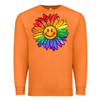 Carrot rainbow smiley face sunflower Premium Sweatshirt - OliviaCreatesArt