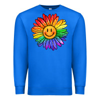 True Royal rainbow smiley face sunflower Premium Sweatshirt - OliviaCreatesArt