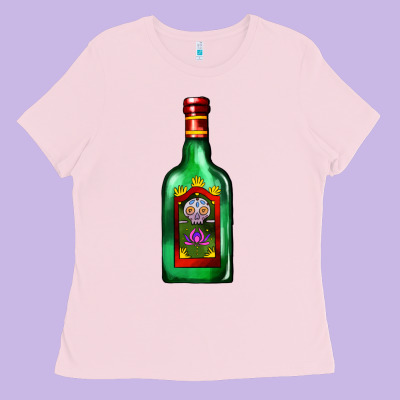 Tequila Bottle Ladies Tee Designed By Adodesignshop