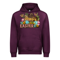 Mauve Wine Happy Easter Urban Hoodie - LillyAllenDesigns