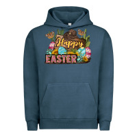 Pigment Midnight Navy Happy Easter Urban Hoodie - LillyAllenDesigns