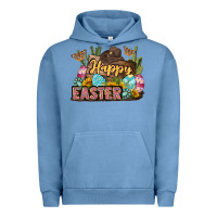 Pigment Pebble Blue Happy Easter Urban Hoodie - LillyAllenDesigns