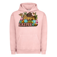 Pigment Salmon Happy Easter Urban Hoodie - LillyAllenDesigns