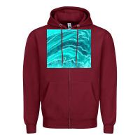 Burgundy turquoise agate Zipper Hoodie - TumblerDesignByShophia