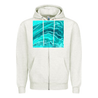 Oatmeal Heather turquoise agate Zipper Hoodie - TumblerDesignByShophia
