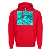Red turquoise agate Zipper Hoodie - TumblerDesignByShophia