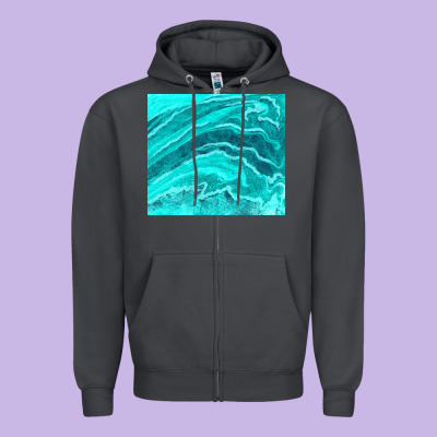 Turquoise Agate Zipper Hoodie Designed By Tumblerdesignbyshophia