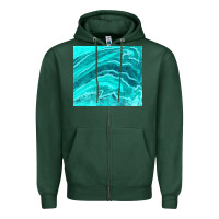 Sports Green turquoise agate Zipper Hoodie - TumblerDesignByShophia