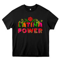 Black latina power Heavy Core Tee - AdoDesignShop