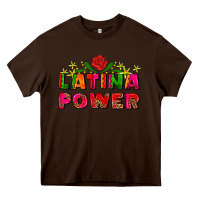 Chocolate Brown latina power Heavy Core Tee - AdoDesignShop