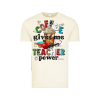 Vintage Arctic coffee gives me teacher power Vintage Tee - NancyCooperArtShop