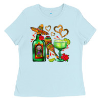 Baby Blue mexican tequila margarita and maracas Ladies Tee - AdoDesignShop