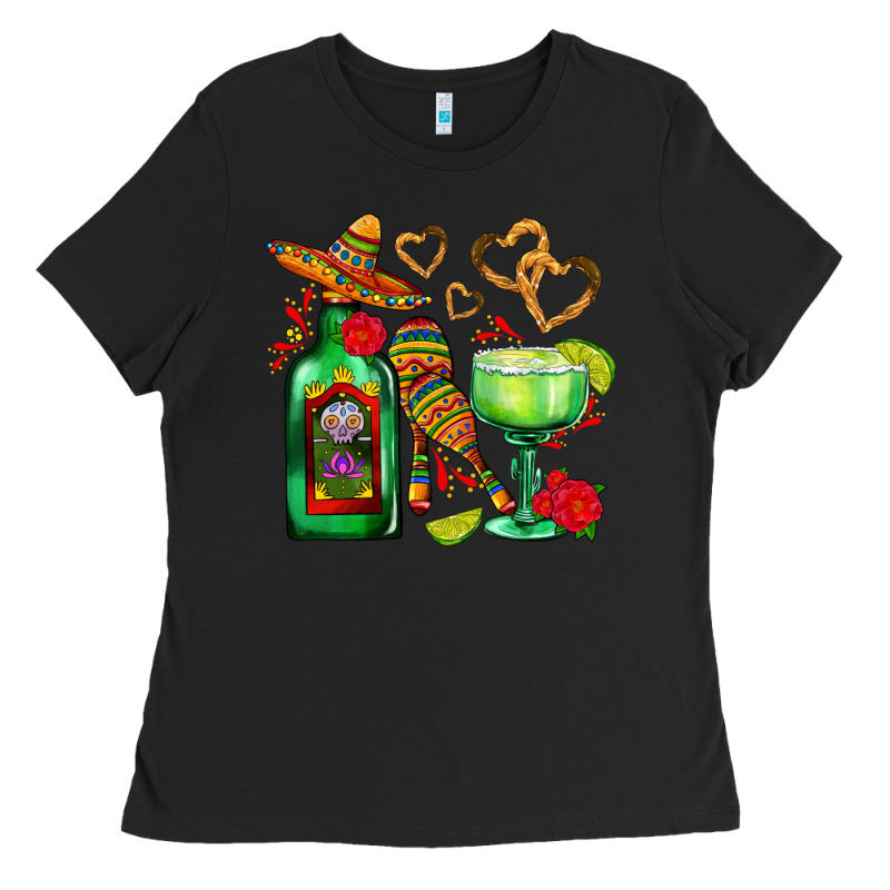 Mexican Tequila Margarita And Maracas Ladies Tee by AdoDesignShop | Teevron