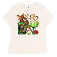 Bone mexican tequila margarita and maracas Ladies Tee - AdoDesignShop
