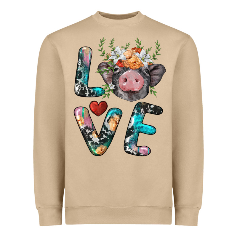 Pig Love Heavyweight Sweatshirt by BarkalooDesign | Teevron