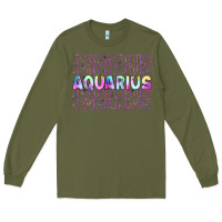 Army Green aquarius Long Sleeve Tee - Artiststas