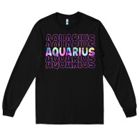 Black aquarius Long Sleeve Tee - Artiststas