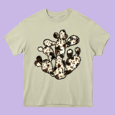 Cowhide Cactus Heavy Core Tee Designed By Jahusdesignshop