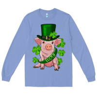 Colony Blue st. patrick's day lucky baby pig Long Sleeve Tee - RanaPortraitStore