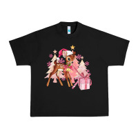 Black reindeer pink christmas Urban Heavy Tee - MaliasSmallBusiness