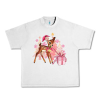 Lunar Rock reindeer pink christmas Urban Heavy Tee - MaliasSmallBusiness