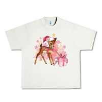 Pistachio reindeer pink christmas Urban Heavy Tee - MaliasSmallBusiness