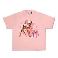 Salmon reindeer pink christmas Urban Heavy Tee - MaliasSmallBusiness