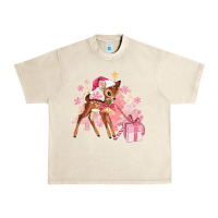 Sandshell reindeer pink christmas Urban Heavy Tee - MaliasSmallBusiness
