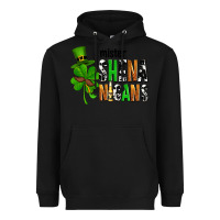 Black St. Patrick's Mister shenanigans Heavyweight Hoodie - OliviaCreatesArt