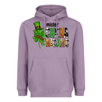 Lavender St. Patrick's Mister shenanigans Heavyweight Hoodie - OliviaCreatesArt