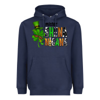 Navy St. Patrick's Mister shenanigans Heavyweight Hoodie - OliviaCreatesArt