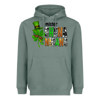 Sage St. Patrick's Mister shenanigans Heavyweight Hoodie - OliviaCreatesArt