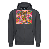 Smoke peace love hippie daisy Zipper Hoodie - TumblerDesignByShophia