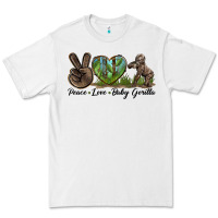 White Peace Love Baby Gorilla Premium Tee - LillyAllenDesigns
