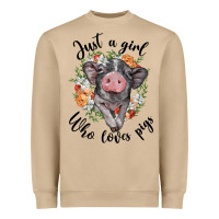 Mushroom just a girl who loves pigs floral wreath Heavyweight Sweatshirt - BarkalooDesign