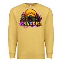 Antique Gold softball grandma Premium Sweatshirt - OliviaCreatesArt