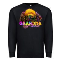Black softball grandma Premium Sweatshirt - OliviaCreatesArt