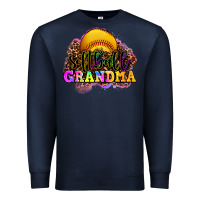 Navy softball grandma Premium Sweatshirt - OliviaCreatesArt