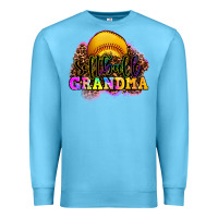 Ocean Blue softball grandma Premium Sweatshirt - OliviaCreatesArt