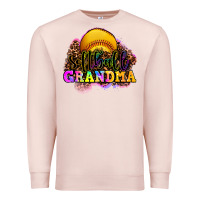 Pale Pink softball grandma Premium Sweatshirt - OliviaCreatesArt