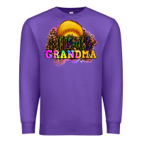 Purple softball grandma Premium Sweatshirt - OliviaCreatesArt