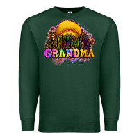 Sports Green softball grandma Premium Sweatshirt - OliviaCreatesArt